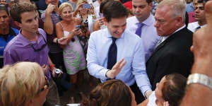 Senator Marco Rubio greets supporters in Naples,in his home state of Florida,on Friday.