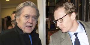 Running the show:Steve Bannon and Alexander Nix.