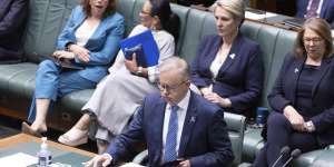 Prime Minister Anthony Albanese in the House of Representatives at Parliament House in Canberra on Thursday.