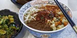 Biang biang noodles at My Aunt’s Handmade Noodles.