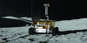 An artist’s impression of the AROSE lunar rover in development for NASA’s Artemis space mission. 