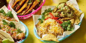 The taco selection at Sydney's Buen Taco in Pyrmont.