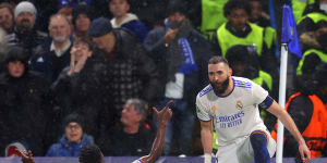 Benzema puts Real Madrid in control,Bayern shocked in Champions League