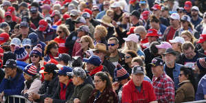 Crowds waited for hours to see Donald Trump in his first campaign rally for the year.