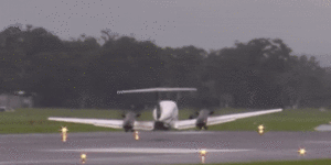 A pilot was forced to make an emergency landing.