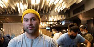 Delia at Maha in 2021 when it was transformed into a packing operation for online orders through his COVID-era enterprise,Providoor.