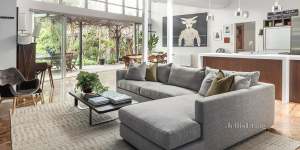 Joining two homes together created a spacious living area.