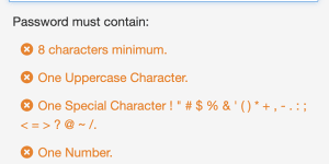 Password requirements to ... order a pizza.
