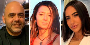 From left,Itzik Gelernter,Shani Louk and Amit Buskila. The Israeli military said its troops in Gaza found the bodies of the three Israeli hostages.