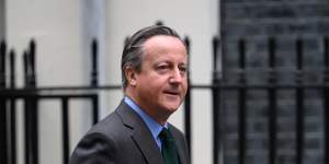 Foreign Secretary David Cameron arrives in Downing Street ahead of the weekly cabinet meeting in London,England.