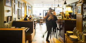 Vegan restaurant and bar,Ballard’s,is eclectically decorated.