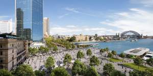 The City of Sydney’s vision of Circular Quay by 2050,which would involve demolishing the Cahill Expressway.
