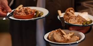 Snacky plates at Mostyn Street Cellars.