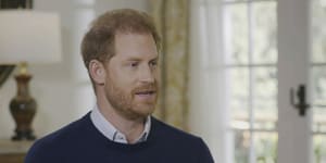 Britain’s Prince Harry speaking during an interview with ITV’s Tom Bradby for the programme Harry:The Interview.