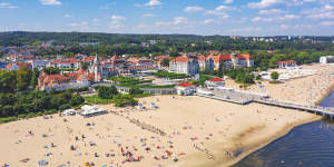 The old resort town of Sopot in Poland.