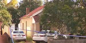 The Homebush West property on Saturday.