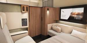 Like a private jet:Sneak peek inside Qantas’ new first class