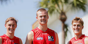 Gold Coast’s debutants from round four:Sam Clohesy,Ethan Read and Will Graham.