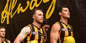 Always not forever:Tom Mitchell and Jaeger O’Meara were traded last month.