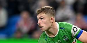 Canberra Raiders rookie Ethan Sanders.