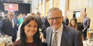 Yasmine Pool and Anthony Albanese bumped into each other at the tea urns. She says he listened to her.