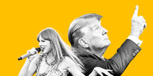 Taylor Swift has turned her back previously on US presidential contender Donald Trump.
