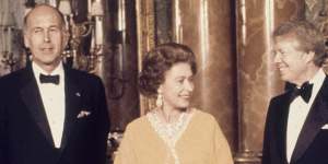 The Queen with president Jimmy Carter in 1977 at Buckingham Palace.