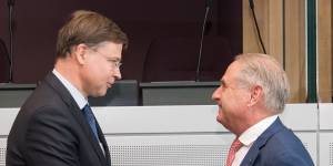 Australian Trade Minister Don Farrell in Brussels for trade talks with Valdis Dombrovskis,European Commission executive vice president.