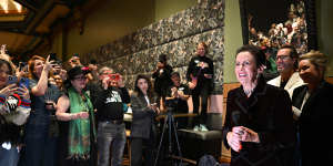 Clover Moore at her post-election function at the Arthouse Hotel.