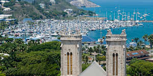 Looking back over Noumea and Moselle Bay.