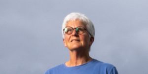 Former Australian fast bowler Sharon Tredrea,who has made a comeback to club cricket at Apollo Bay.