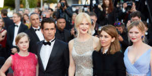 Rice (at left) at the Cannes Film Festival in 2017,with The Beguiled’s cast – including from left,Colin Farrell,Nicole Kidman,director Sofia Coppola and Kirsten Dunst.