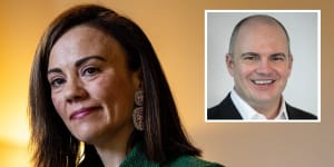 New planning minister Lizzie Blandthorn and (inset) her brother,John-Paul Blandthorn,a director of Labor-linked lobbying firm Hawker Britton.