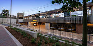 The upgraded Exhibition station.