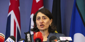 Gladys Berejiklian announcing her resignation as premier on October 1,2021.