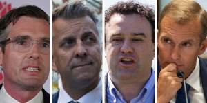 The contenders:Dominic Perrottet,Andrew Constance,Stuart Ayres and Andrew Constance