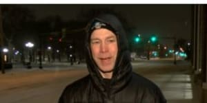 A US sports reporter was sent to cover the weather. He did not like it