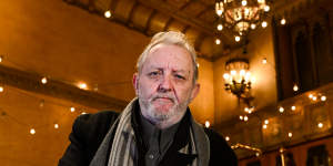 Jim Sherlock,now 67,at the Regent Theatre where he hid as a boy.