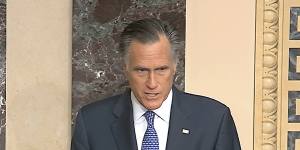 Senator Mitt Romney reveals he will vote to convict US President Donald Trump to remove him from office. .