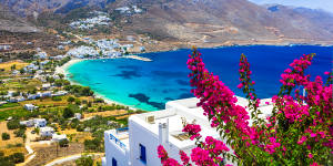 Beautiful Aegialis Bay,Amorgos,Greece.