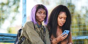 I May Destroy You creator Michaela Coel (left) wanted the show's 12 episodes to be viewed weekly rather than in one go. 