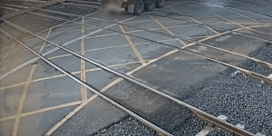 Runcorn train and truck crash GIF.