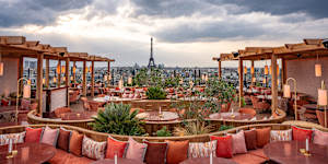 The view from rooftop restaurant Kinugawa.