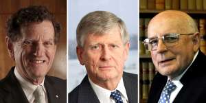 Australian judges Robert French,Murray Gleeson and William Gummow