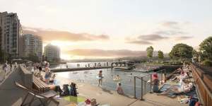 A proposal for a new harbourside pool at Pirrama Park.