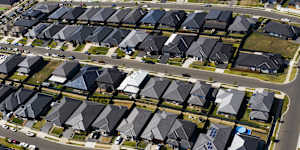Heat island:A residential development in western Sydney.