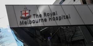 Royal Melbourne Hospital in Parkville,which has been furloughing staff during lockdown 6.0.