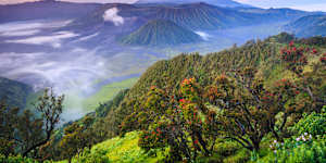 Brooding Mount Bromo is an active volcano in East Java.