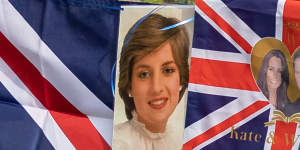 Flags,balloons and messages were left outside Kensington Palace to mark what would have been Diana’s 60th birthday.