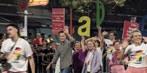 Chris Minns was the first sitting NSW premier to march at Mardi Gras.